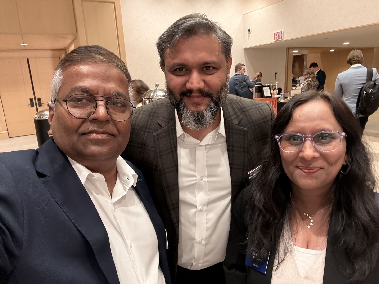 Krishna with colleagues at the conference